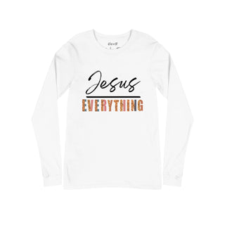 JESUS OVER EVERYTHING LONG SLEEVE - WHITE
