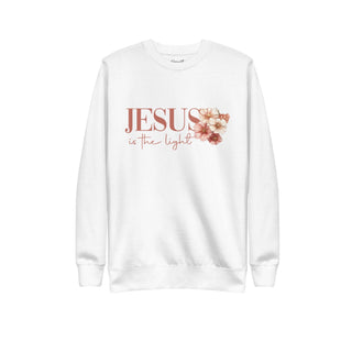 Jesus Is The Light Crewneck - White